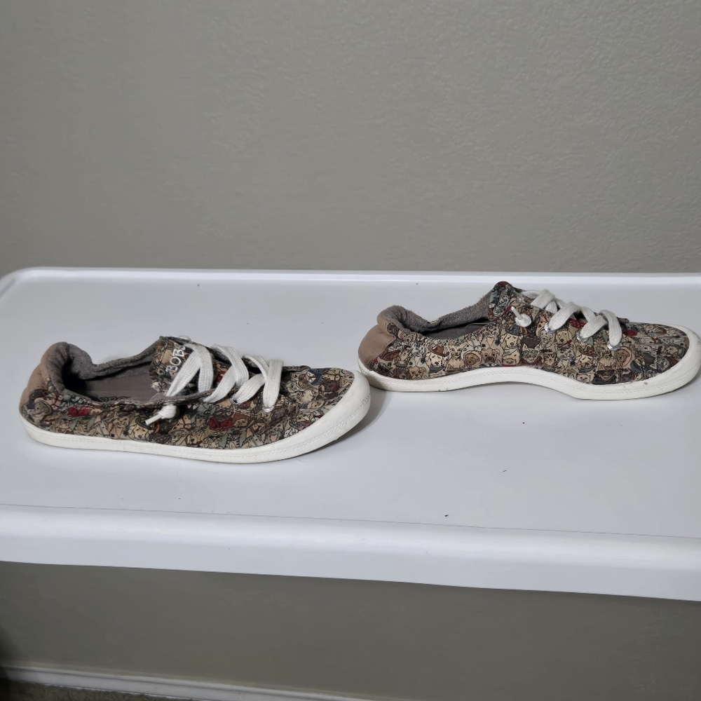SKECHERS BOBS Beach Bingo Rovers Rally Slip On Ladies Sneakers, dog cat uni, 8 - Picture 8 of 15